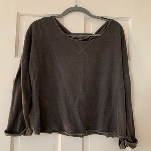 Lucky brand grey cropped sweater.